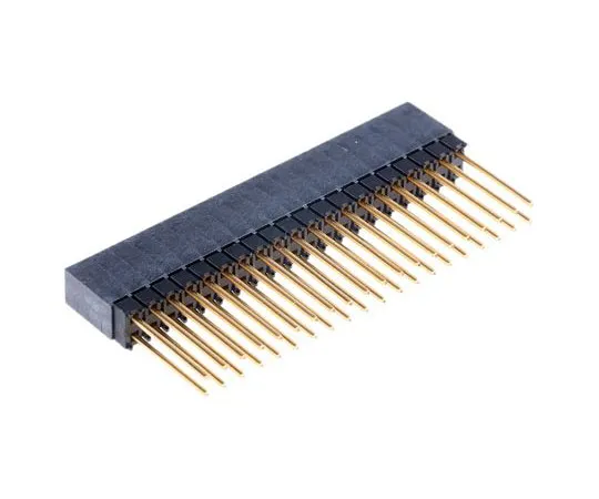 63-7450-63 Samtec ESQ Series 2.54mm Pitch 40 Way 2 Row Straight PCB Socket, Through Hole, Solder Termination ESQ12039GD