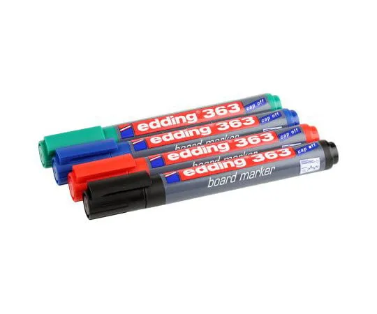 63-7460-59 Edding White Board Marker, 4 Assorted 363/4S