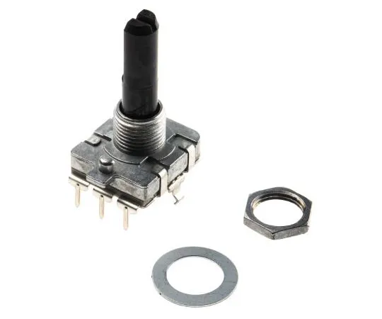 63-7457-77 Alps Alpine 24 Pulse Incremental Mechanical Rotary Encoder with a 6 mm Flat Shaft, Through Hole EC16B242040R