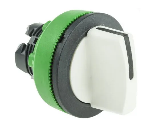 63-7389-19 Schneider Electric Harmony XB5 2 Position Selector Switch Head Standard Handle White Spring Return Right to Left ZB5FD401