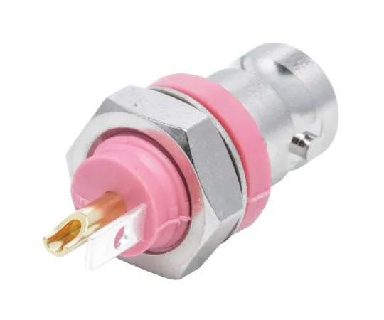 63-7416-72 Telegartner Straight 50Ω Panel Mount Bulkhead Fitting BNC Connector, jack, Nickel, Solder Termination J01001C0043