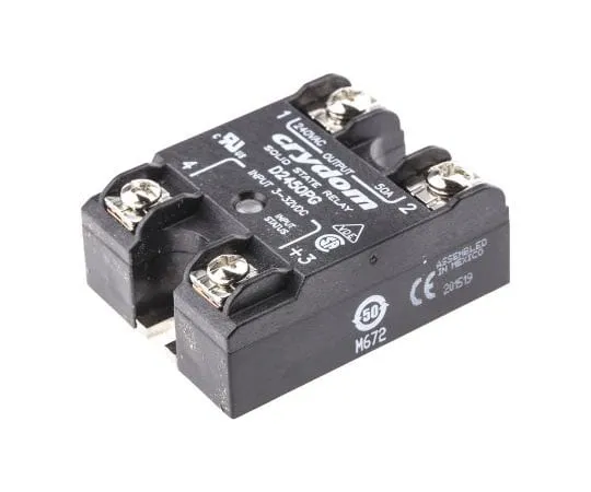 63-7503-48 Sensata / Crydom 50 A Solid State Relay, Zero Cross, Panel Mount, SCR, 280 V rms Maximum Load D2450PG