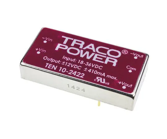 63-7443-34 TRACOPOWER TEN 10 10W Isolated DC-DC Converter Through Hole, Voltage in 18 → 36 V dc, Voltage out ±12V dc TEN 10-2422