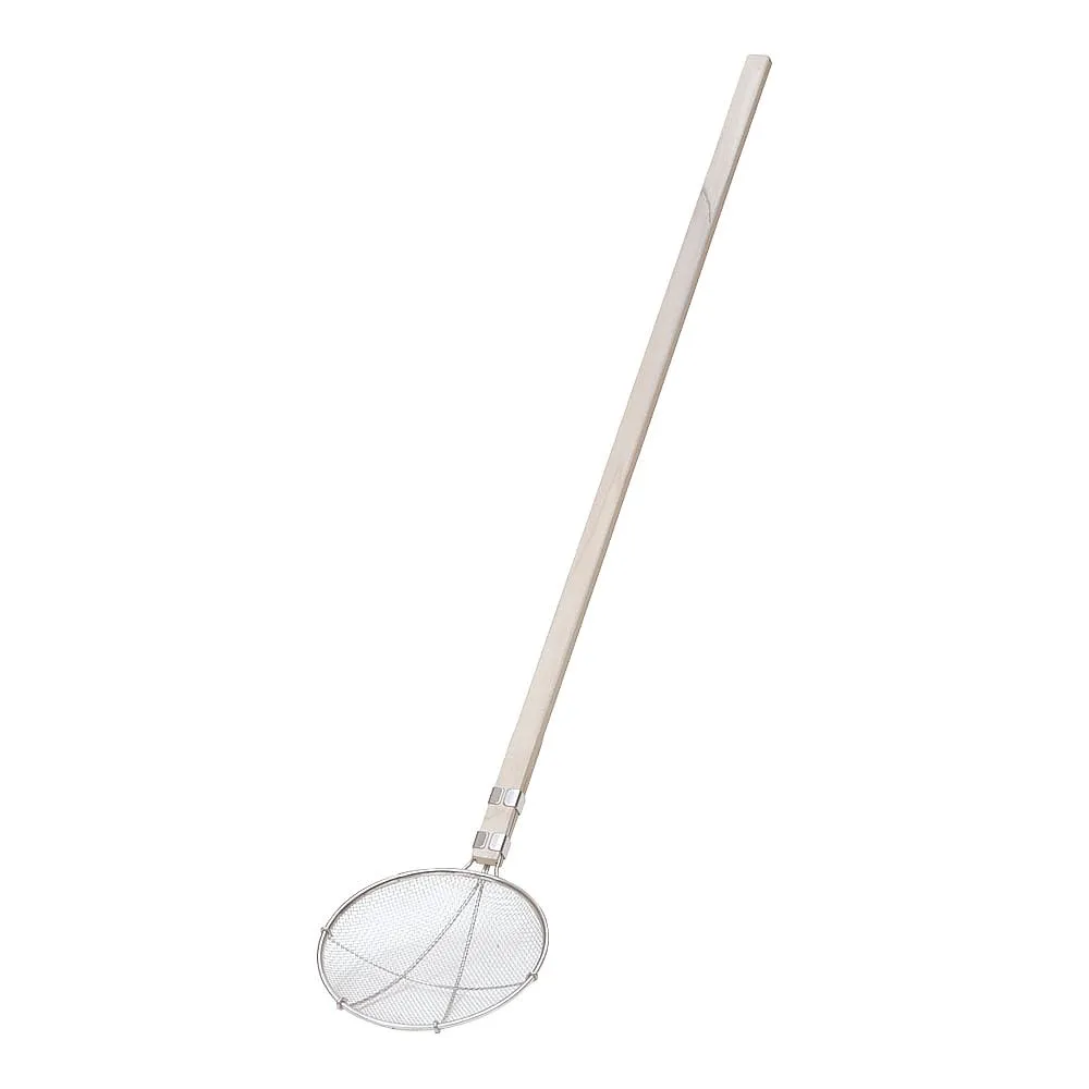 62-6382-61 TS Stainless Steel Wooden Handle School Lunch Rough 24 cm Rough (6.5 Mesh)