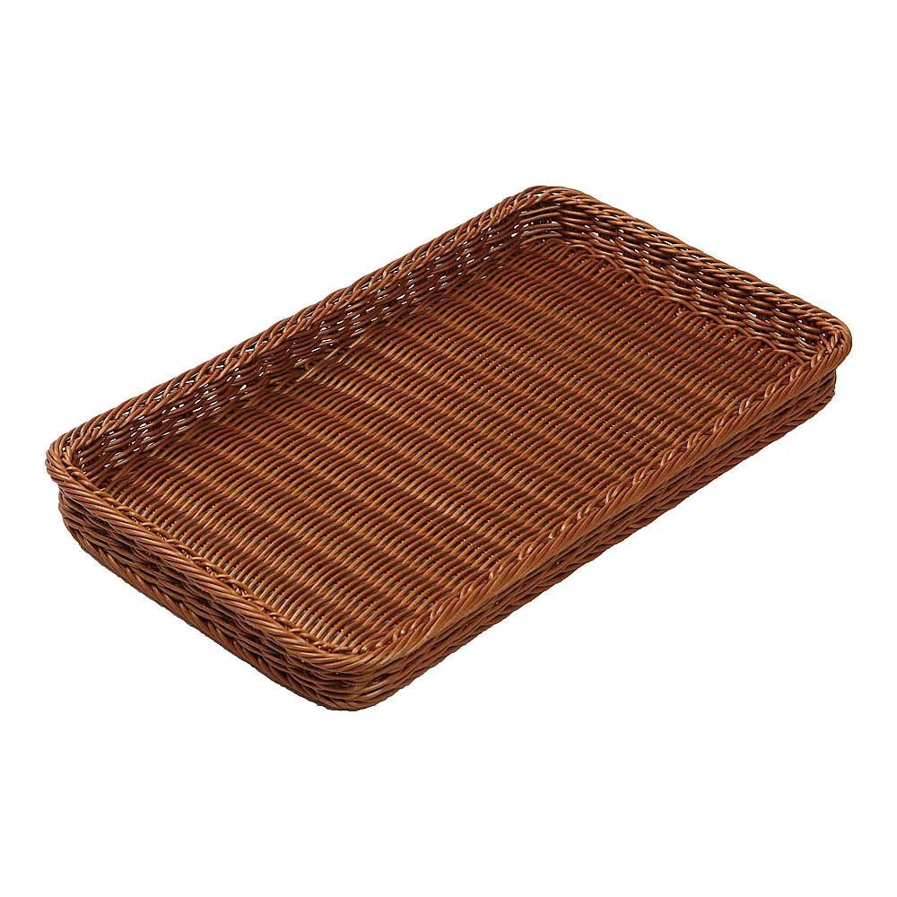 62-6582-32 PP Bakery Basket Thin Type 25 Brown BB-4025-BR
