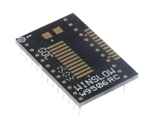 63-7380-63 Winslow Straight Through Hole Mount 1.27 mm, 2.54 mm Pitch IC Socket Adapter, 24 Pin Female SOP to 24 Pin Male DIP W9506RC