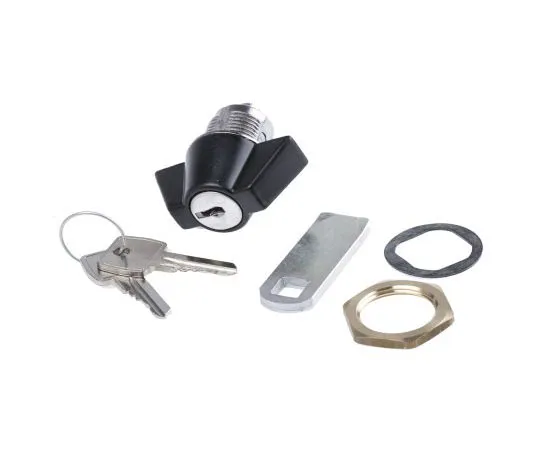 63-7518-59 Euro-Locks a Lowe & Fletcher group ******* Panel to Tongue Depth 16mm Zamak Powder Coated Camlock, Key to unlock F383-01-1 (1242E)