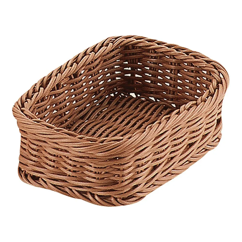 62-6403-18 PP Square Basket Brown 15 Type RE-302-BR