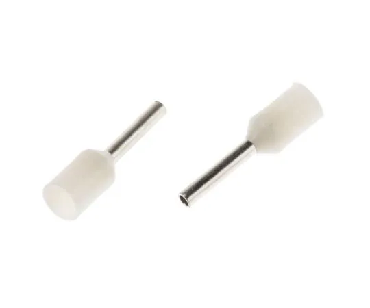 63-7359-20 JST GTR Series Insulated Crimp Bootlace Ferrule, 8mm Pin Length, 1.2mm Pin Diameter, 0.75mm² Wire Size, White GTR0.75-8