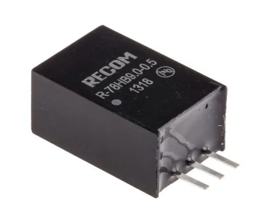 63-7356-40 Recom Switching Regulator, 14 → 72V dc Input, 9V dc Output, 500mA R-78HB9.0-0.5