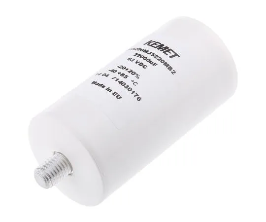 63-7410-39 KEMET 22000μF 63V dc Aluminium Electrolytic Capacitor, Stud Mount 51.6 x 98.5mm +85°C 51.6mm 98.5mm PEH200MJ5220MB2