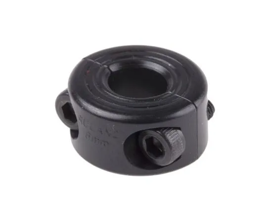 63-7403-97 Ruland Shaft Collar Two Piece Clamp Screw, Bore 8mm, OD 18mm, W 9mm, Carbon Steel MSP-8-F