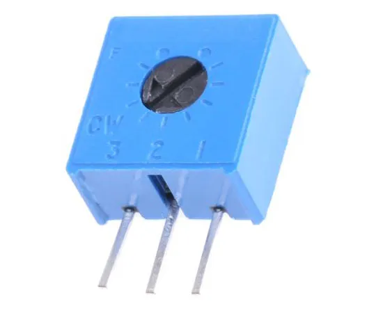 63-7410-35 Vishay 63S Series Through Hole Trimmer Resistor with Pin Terminations, 10kΩ ±10% 1/2W ±100ppm/°C Top Adjust M63S103KB40