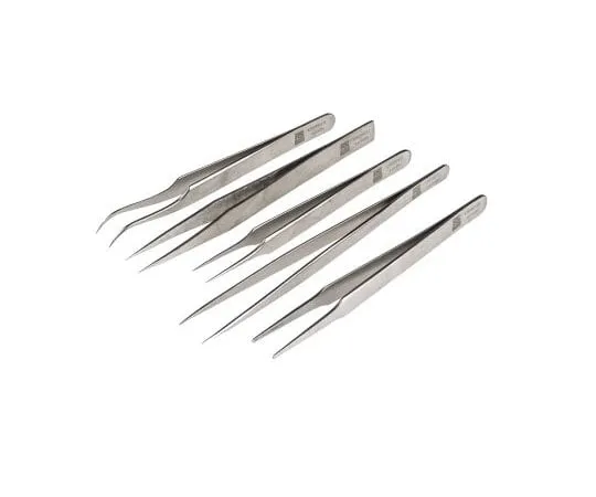63-7366-93 RS PRO 5 piece Stainless Steel Tweezer Set With Various Contents 136-9872
