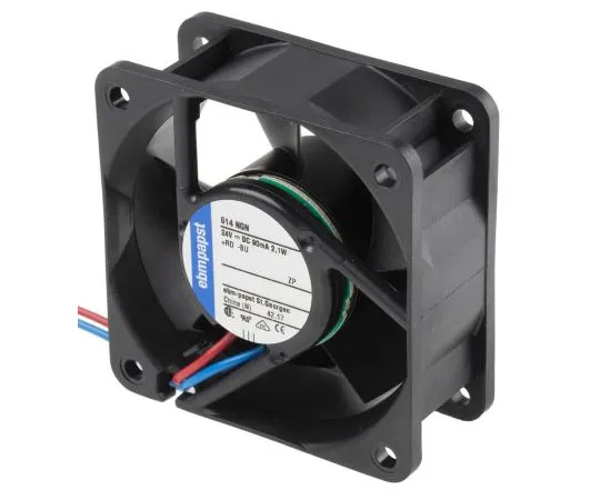 63-7490-12 ebm-papst 600N Series Axial Fan, 60 x 60 x 25.4mm, 40m³/h, 2.1W, 24 V dc 614NGN