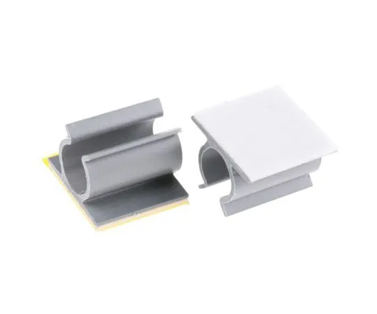 63-7391-82 Richco Cable Clip Grey Self Adhesive PVC Cable Clamp, 9.5mm Max. Bundle KKU-06-RT GRIS