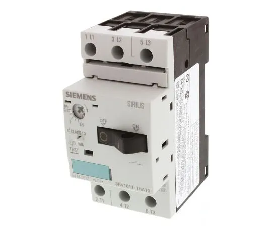 63-7444-20 Siemens Sirius Innovation 690 V Motor Protection Circuit Breaker, 3P Channels, 5.5 → 8 A, 50 kA 3RV1011-1HA10