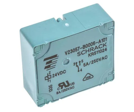 63-7395-24 TE ConnectivityE SPDT Non-Latching Relay PCB Mount, 24V dc Coil, 5A V23057-B0006-A101 7-1393215-5