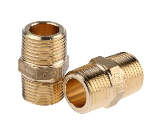 63-7484-92 Legris Brass 3/8 in BSPT Male x 3/8 in BSPT Male Straight Adapter Threaded Fitting 0121 17 17