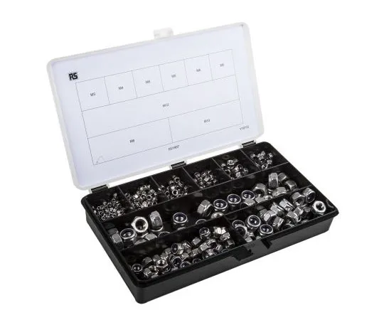 63-7419-88 RS PRO 545 Piece Stainless Steel Self Locking Nuts Box 200-9813