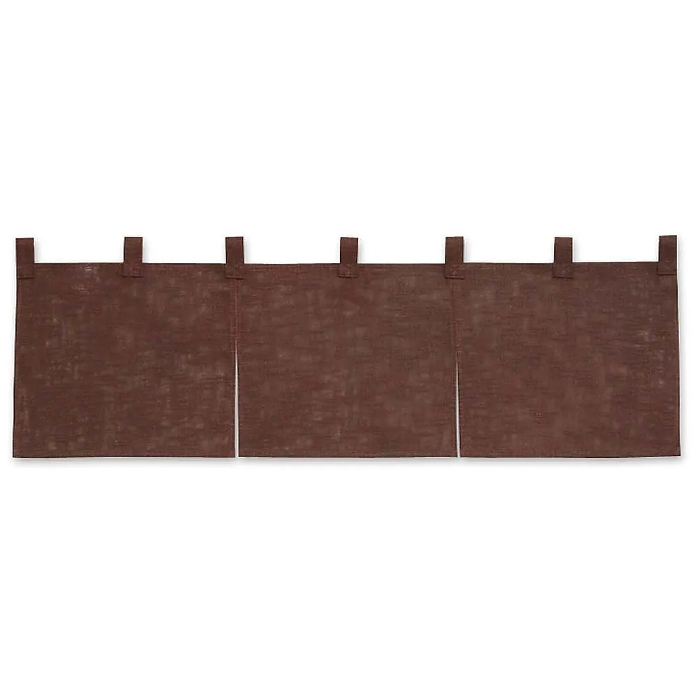 62-6318-70 Han-noren cotton linen plain burnt tea 001-01