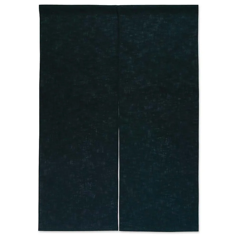 62-6318-92 Hanma Noren Cotton Linen Plain Black 001-05
