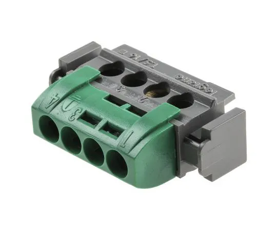 63-7461-75 Legrand Distribution Block, 1.5 → 16mm², 4 Way, 80A, 400 V ac, Green 0 048 30
