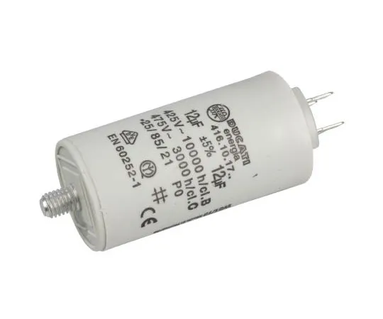 63-7519-75 Ducati Energia 12μF Polypropylene Capacitor PP 450V ac ±5% Tolerance Stud Mount 4.16.10 Series 4.16.10.17.64