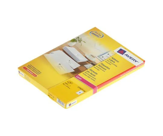 63-7469-68 Avery White Address Label, 99.1 x 33.9mm, Pack of 100 L7162-100