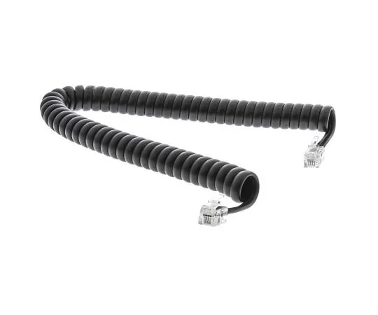63-7449-93 Decelect Forgos Black 1.5m Telephone Extension Cable Male RJ9 to Male RJ9 CP162446N