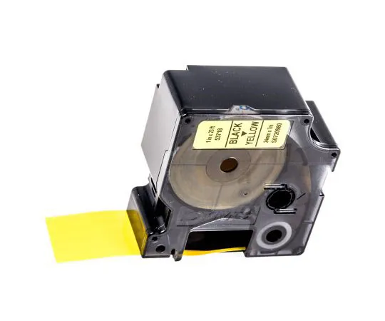 63-7518-65 Dymo Black on Yellow Label Printer Tape, 24 mm Width, 7 m Length S0720980