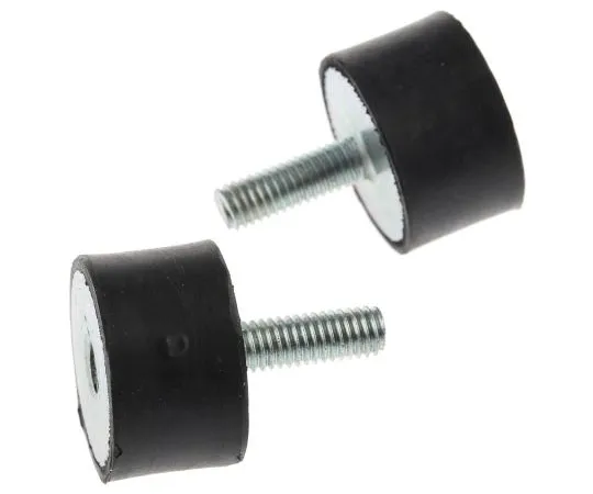 63-7477-87 FIBET 2515VD18-60 33mm Shock Mount M6 25mm Diameter 87.6kg Compression Load 3mm, Male to Female Natural Rubber 2515VD18-60