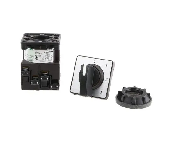 63-7452-92 Schneider Electric, SP 4 Position 45° Rotary Switch, 690 V ac, 5.6 A, Handle, Stay Put Actuator K1C003QCH