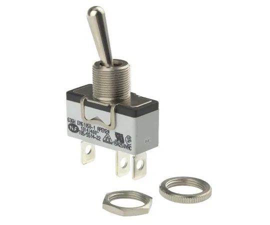 63-7458-75 APEM Single Pole Single Throw (SPST) Toggle Switch, Latching, Panel Mount 636H/2