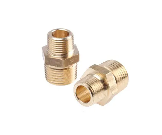 63-7484-95 Legris Brass 1/2 in BSPT Male x 3/8 in BSPT Male Straight Adapter Threaded Fitting 0121 21 17