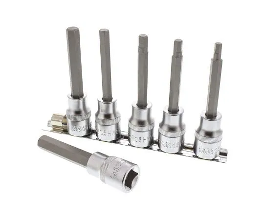 63-7456-06 RS Pro Hexagon Bit 6 pieces, 5; 6; 7; 8; 10; 12 mm 262-0331
