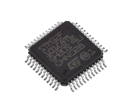 63-7355-54 STMicroelectronics STM32F101C8T6, 32bit ARM Cortex M3 Microcontroller, 36MHz, 64 kB Flash, 48-Pin LQFP STM32F101C8T6