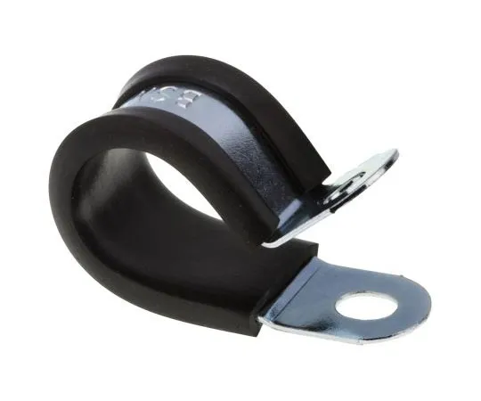 63-7412-35 RS Cable Clip Black Screw Plated Steel P Clamp, 12mm Max. Bundle 186-5375