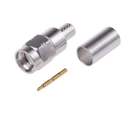 63-7532-33 Radiall Straight 50Ω Cable Mount SMA Connector, Crimp Termination RG142, RG223, RG400 R124076320W