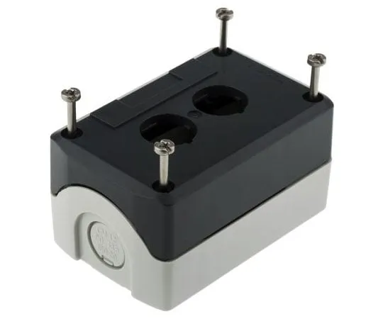 63-7493-16 Schneider Electric Harmony XALD Push Button Enclosure, 2 Hole Grey, 22mm Diameter None Plastic XALD02