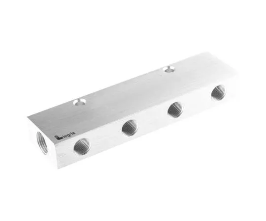 63-7539-22 8 Outlet Pneumatic Manifold Threaded Fitting, G 3/8 G 1/4 3313 13 17 04