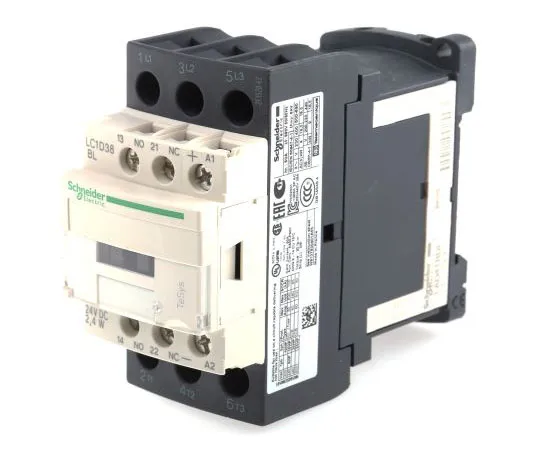 63-7527-69 Schneider Electric 3 Pole Contactor, 38 A, 24 V dc Coil, TeSys D, NO/NC, 18.5 kW LC1D38BL