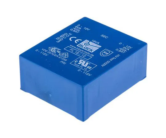 63-7420-25 12V ac 2 Output Through Hole PCB Transformer, 18VA FL 18/12