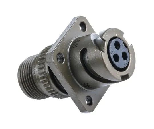 63-7545-60 Amphenol 97B Series, 3 Way Wall Mount MIL Spec Circular Connector Receptacle, Socket Contacts,Shell Size 10SL, Bayonet 97B-3100A10SL-3S