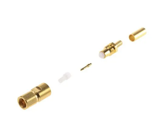 63-7474-12 Radiall Straight 50Ω Cable Mount SMC Connector, Crimp Termination, RG179, RG187, RG188, RG316 R112075000
