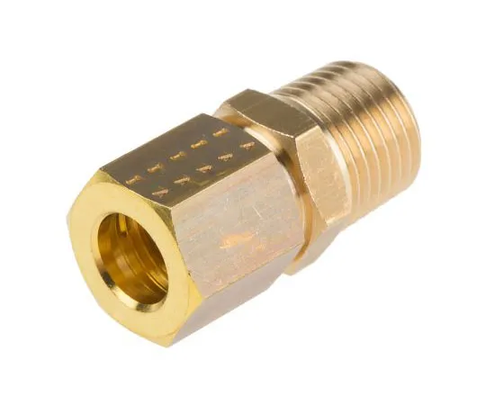 63-7437-84 Legris 8mm x 1/4 in BSPT Male Straight Coupler Brass Compression Fitting 0105 08 13