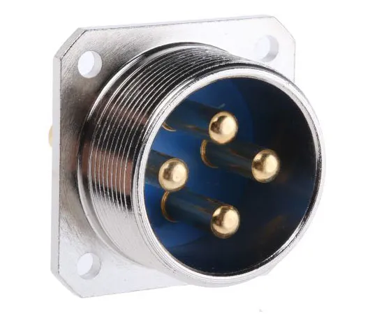 63-7490-78 Jaeger 4 Way Panel Mount MIL Spec Circular Connector Receptacle, Pin Contacts, MIL-DTL-5015 5337 630 06