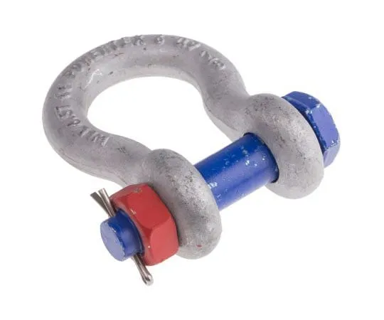63-7486-97 RS PRO Bow Shackle, Zinc Plated Steel, 6.5T 312-3386