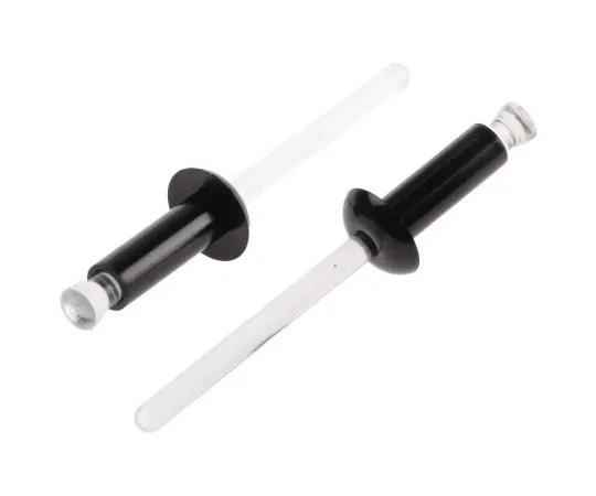 63-7515-31 14.4mm Black Plain Nylon Clinch Rivet, 4.8mm diameter, 8 → 11 mm Thickness CR 48-3-1