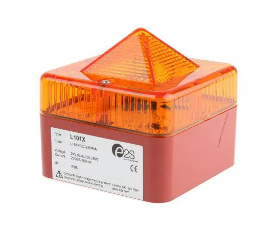 63-7432-03 Xenon, Flashing Beacon L101 Series, Amber, Surface Mount, 20 → 28 V L101XDC024BR/A